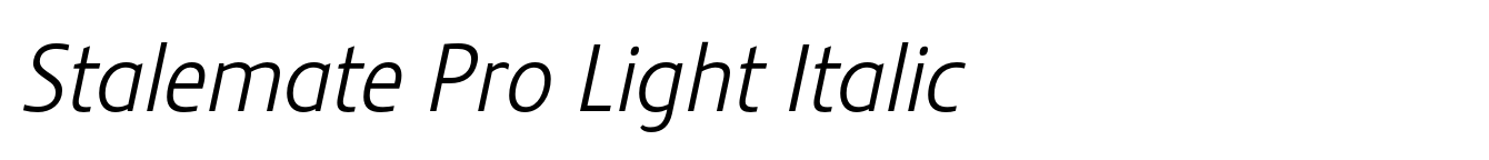 Stalemate Pro Light Italic image